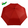 3 folding automatic open red sun paraguas regenschirm umbrella with logo parts